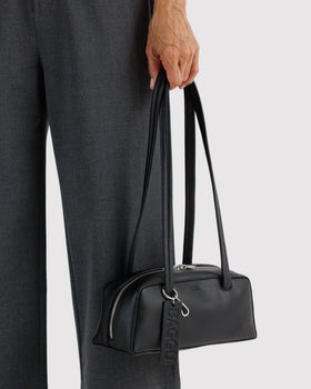 Small Recycled Leather Bowler Bag B4