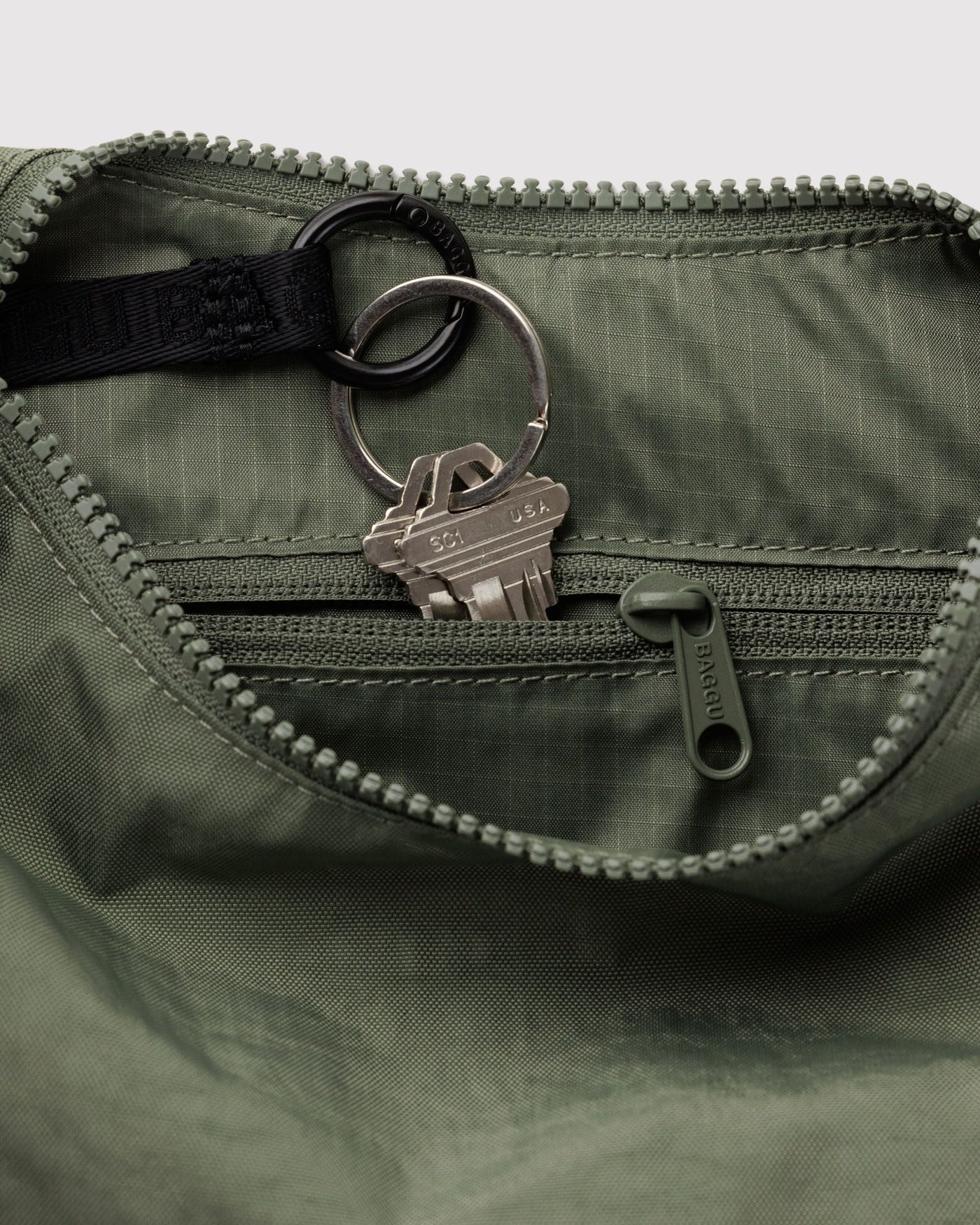 Small Nylon Crescent Bag J1