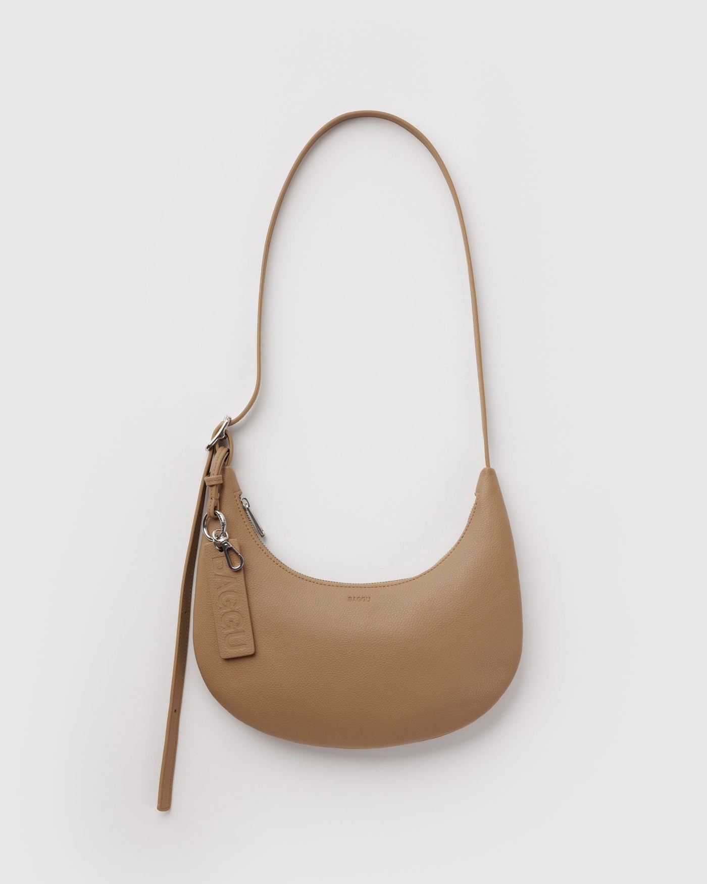 Small Recycled Leather Flat Crescent Z6