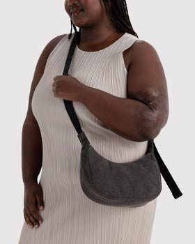Small Denim Crescent Bag C3