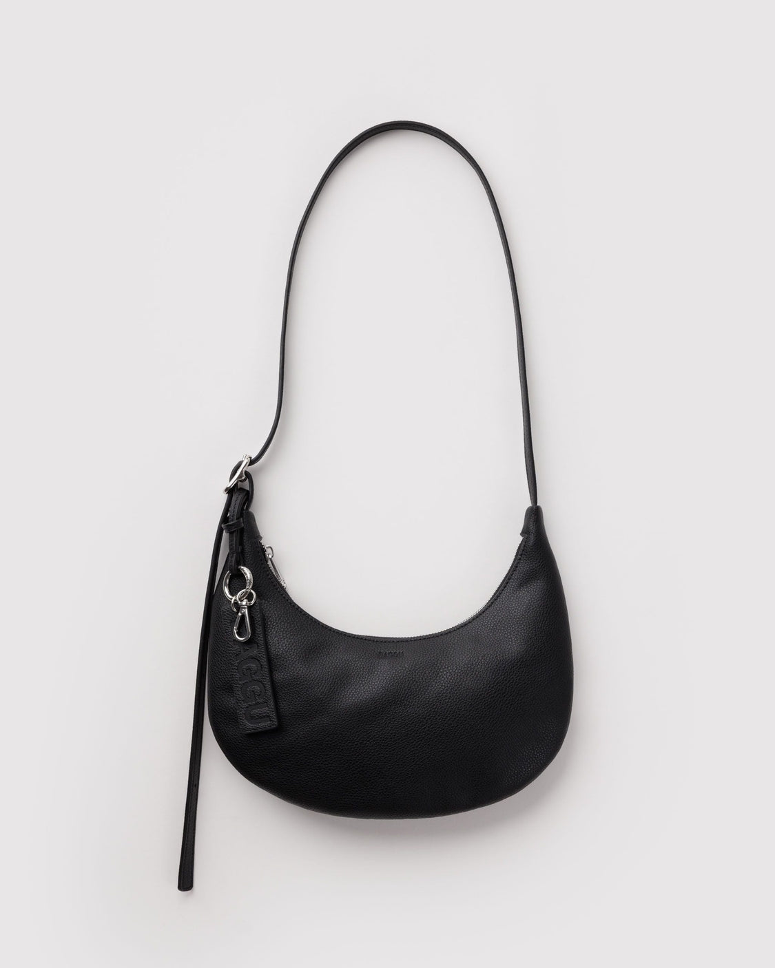 Small Recycled Leather Flat Crescent Z6