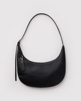 Medium Recycled Leather Flat Crescent Z2