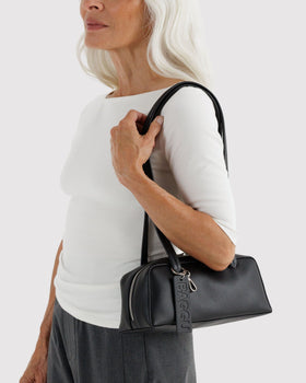 Small Recycled Leather Bowler Bag B4