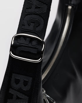 Medium Recycled Leather Crescent Bag X1