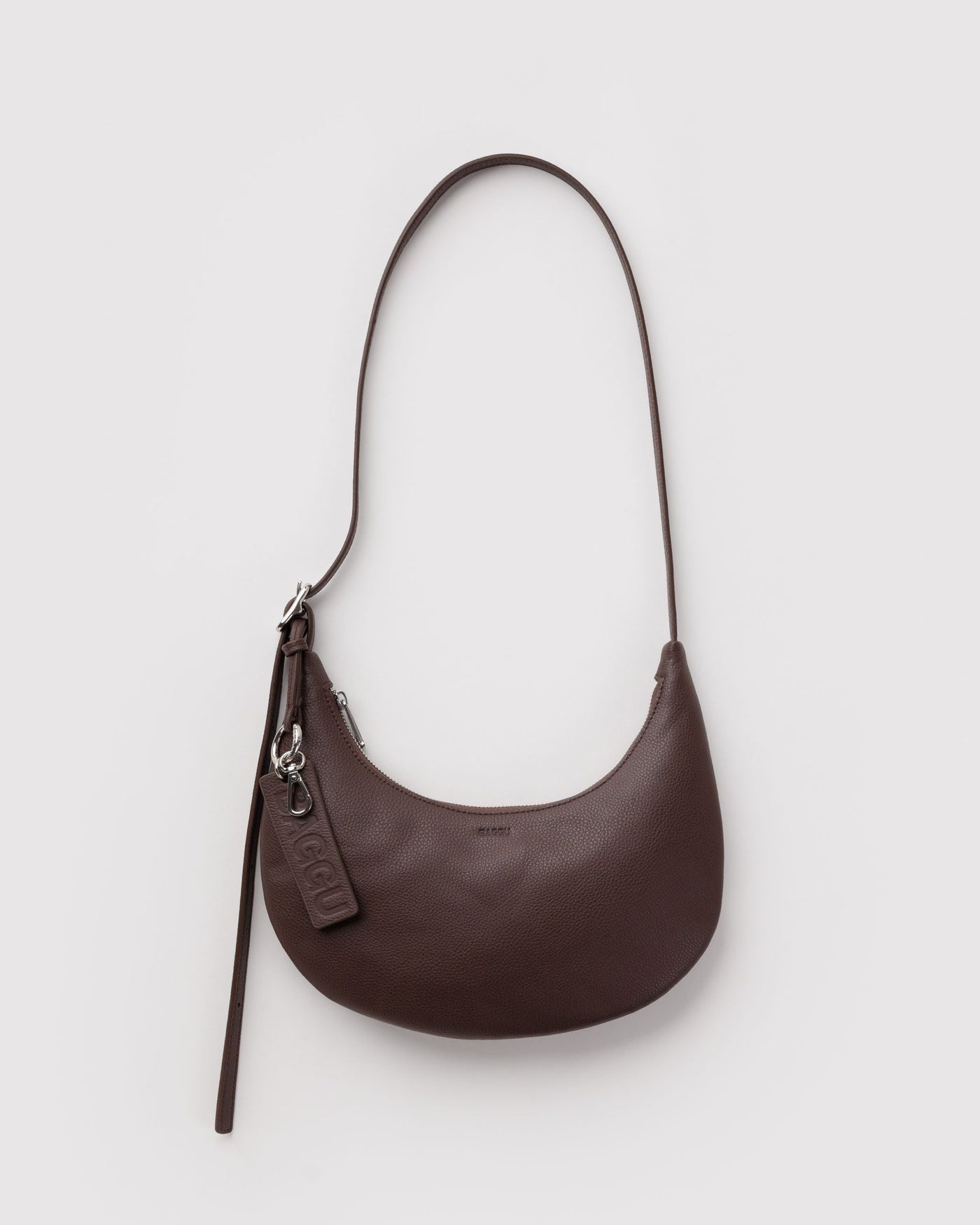 Small Recycled Leather Flat Crescent Z6