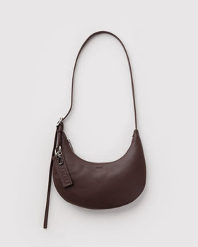 Small Recycled Leather Flat Crescent Z6