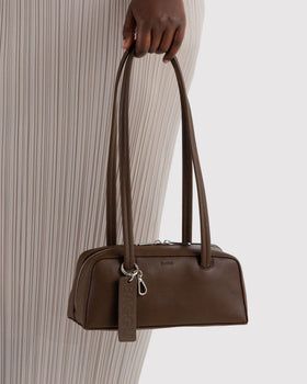 Small Recycled Leather Bowler Bag B4