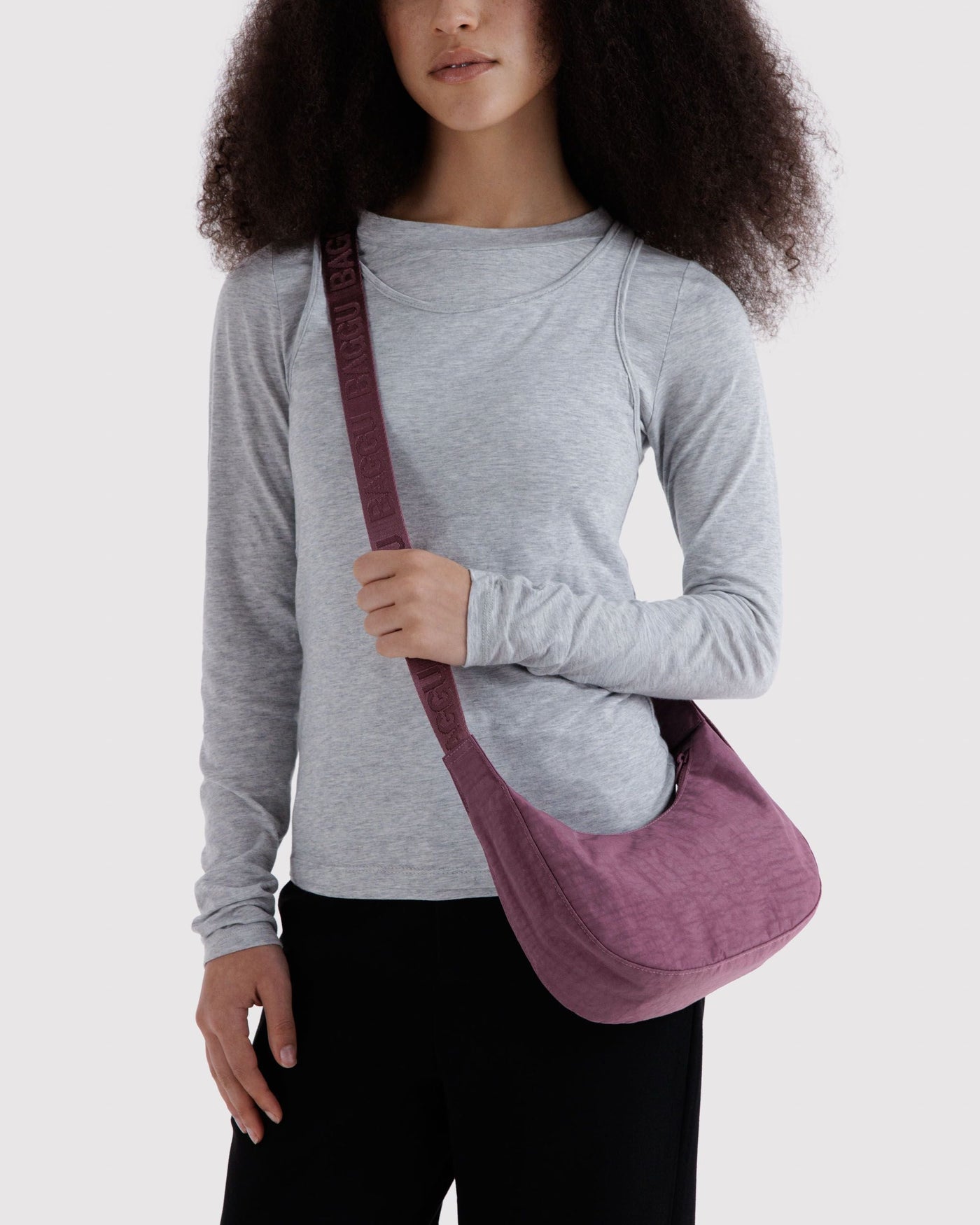 Small Nylon Crescent Bag J1