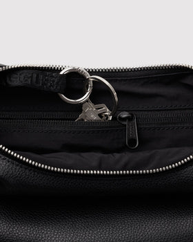 Small Recycled Leather Flat Crescent Z6