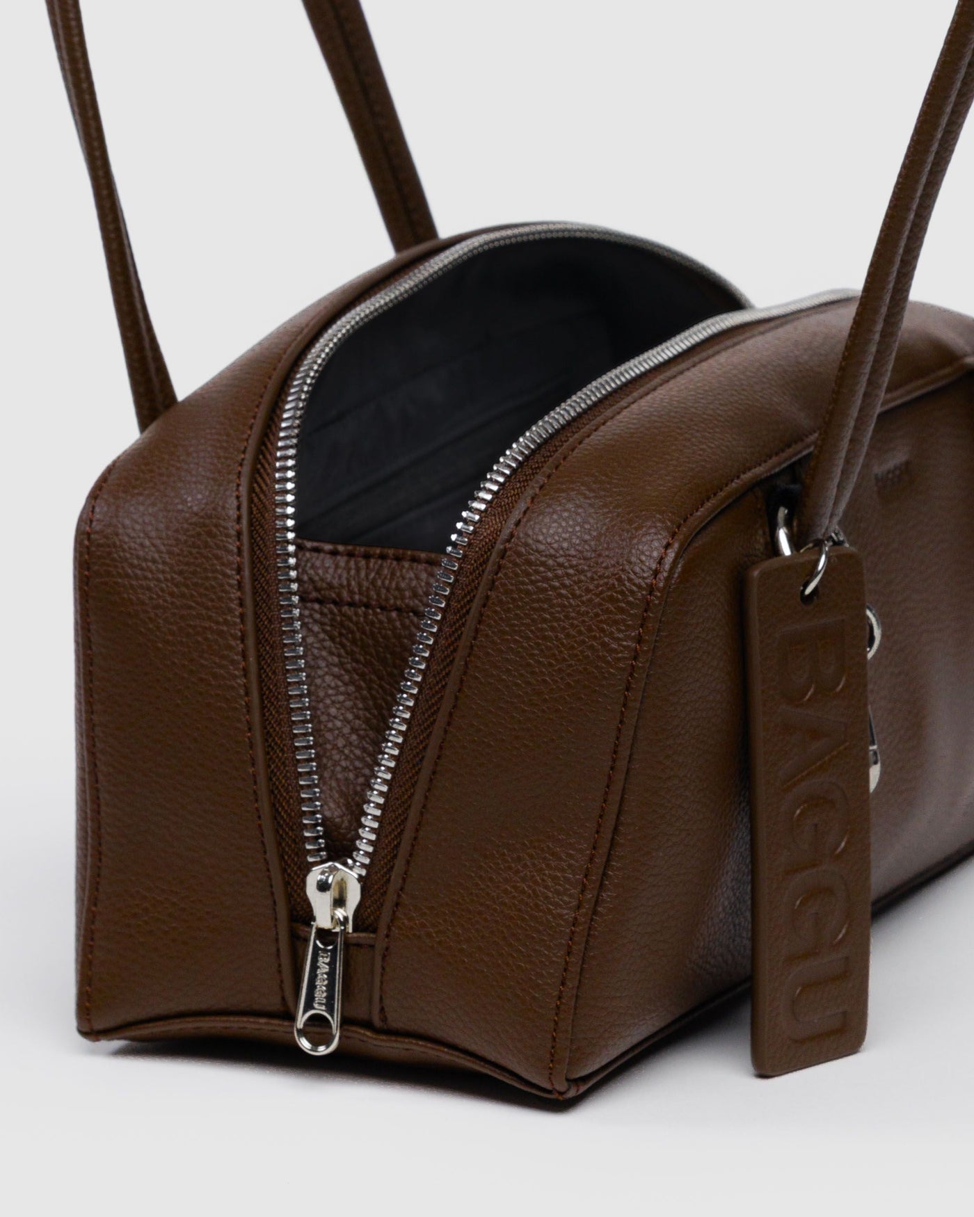 Small Recycled Leather Bowler Bag B4