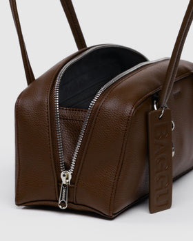 Small Recycled Leather Bowler Bag E5
