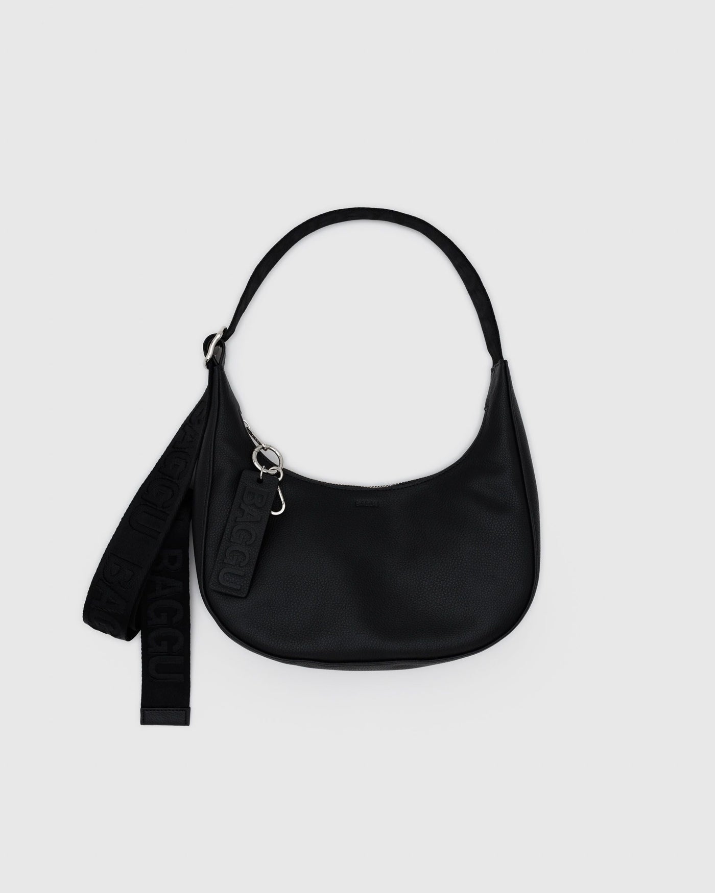 Small Recycled Leather Crescent Bag H3