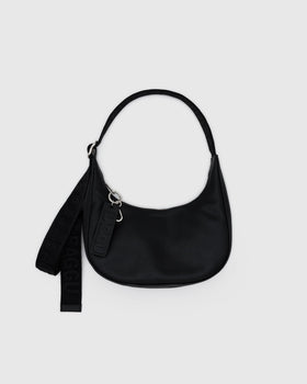 Small Recycled Leather Crescent Bag H3