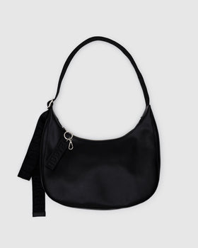 Medium Recycled Leather Crescent Bag X1